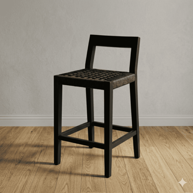 Banqueta Cuadrada Tejida Full Black