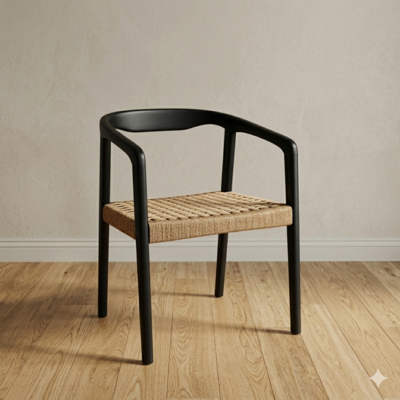 Silla Bali Esqueleto Negro