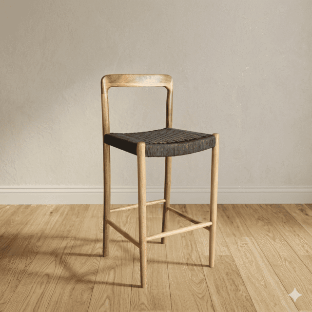Banqueta Moller Petiribi Tejida Kraft Negro