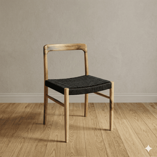 Silla Moller Petiribi Tejida Kraf negro