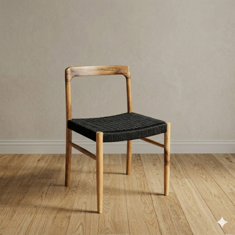 Silla Moller Petiribi Tejida Kraf negro