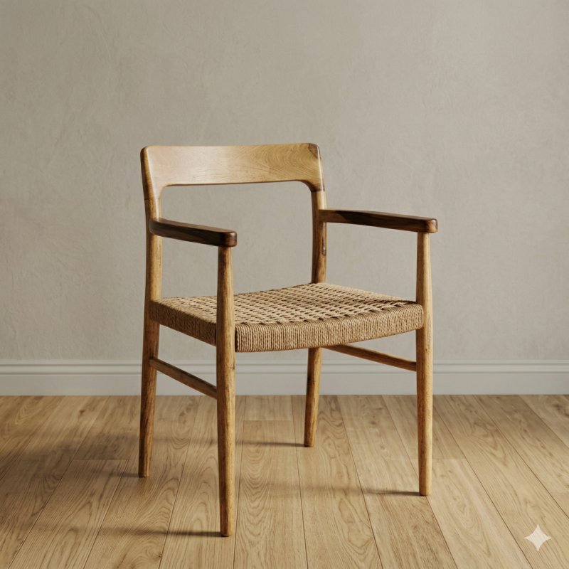 Silla Moller Petiribi Tejida c/apoyabrazos