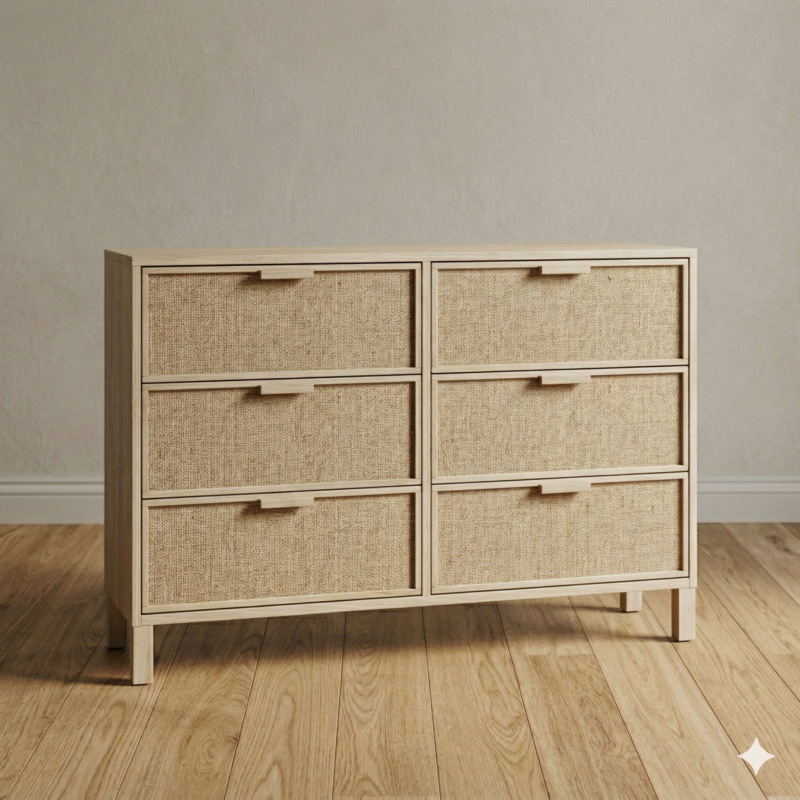 Cajonera Alamo 6 Cajones Frente Tela