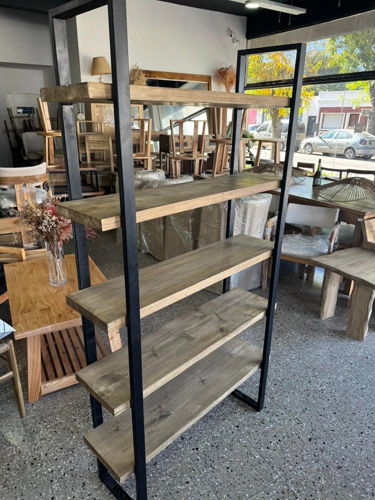 Estante de Álamo con estructura de hierro para espacios modernos - Imagen 3