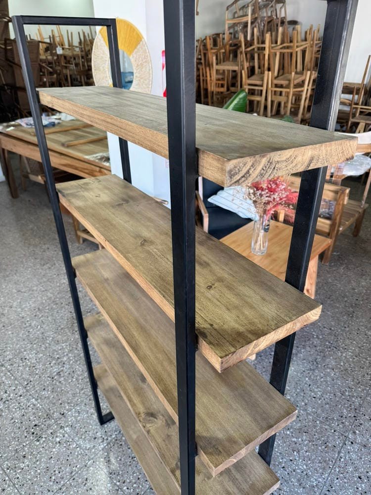 Estante de Álamo con estructura de hierro para espacios modernos - Imagen 2