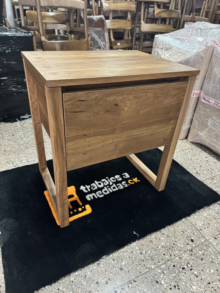 Mesa de luz Enchapada en Petiribi 2 Cajones - Imagen 2
