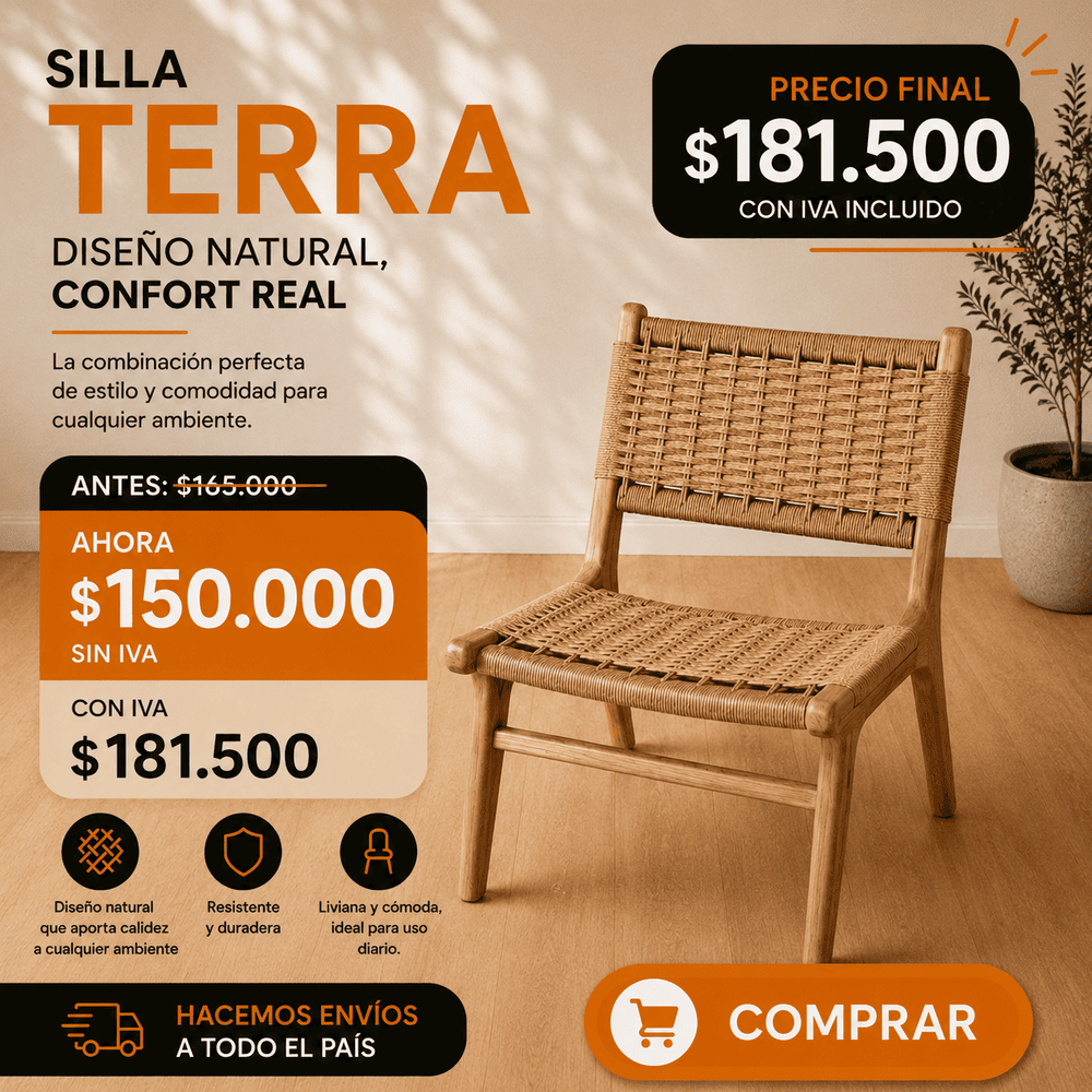 Silla Terra Tejida Zoita