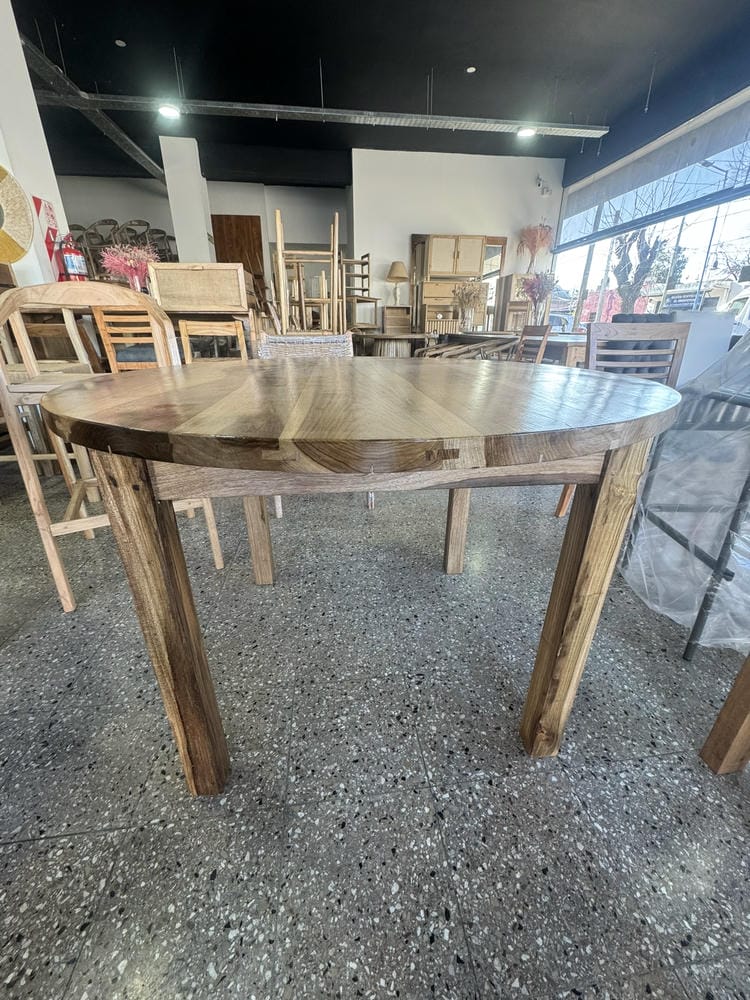 Mesa redonda Petiribi maciza con base 4 patas - Imagen 2